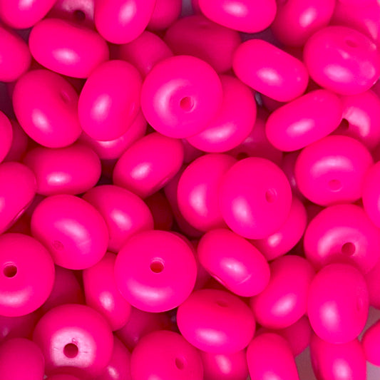 Abacus Silicone Bead, Fuchsia