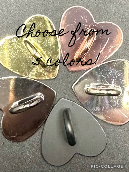 Heart-Shaped Metal Adhesive Charm Hook