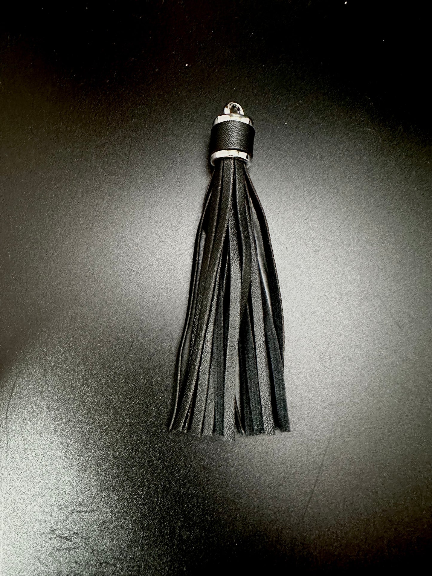 4” Leather Tassels, Black