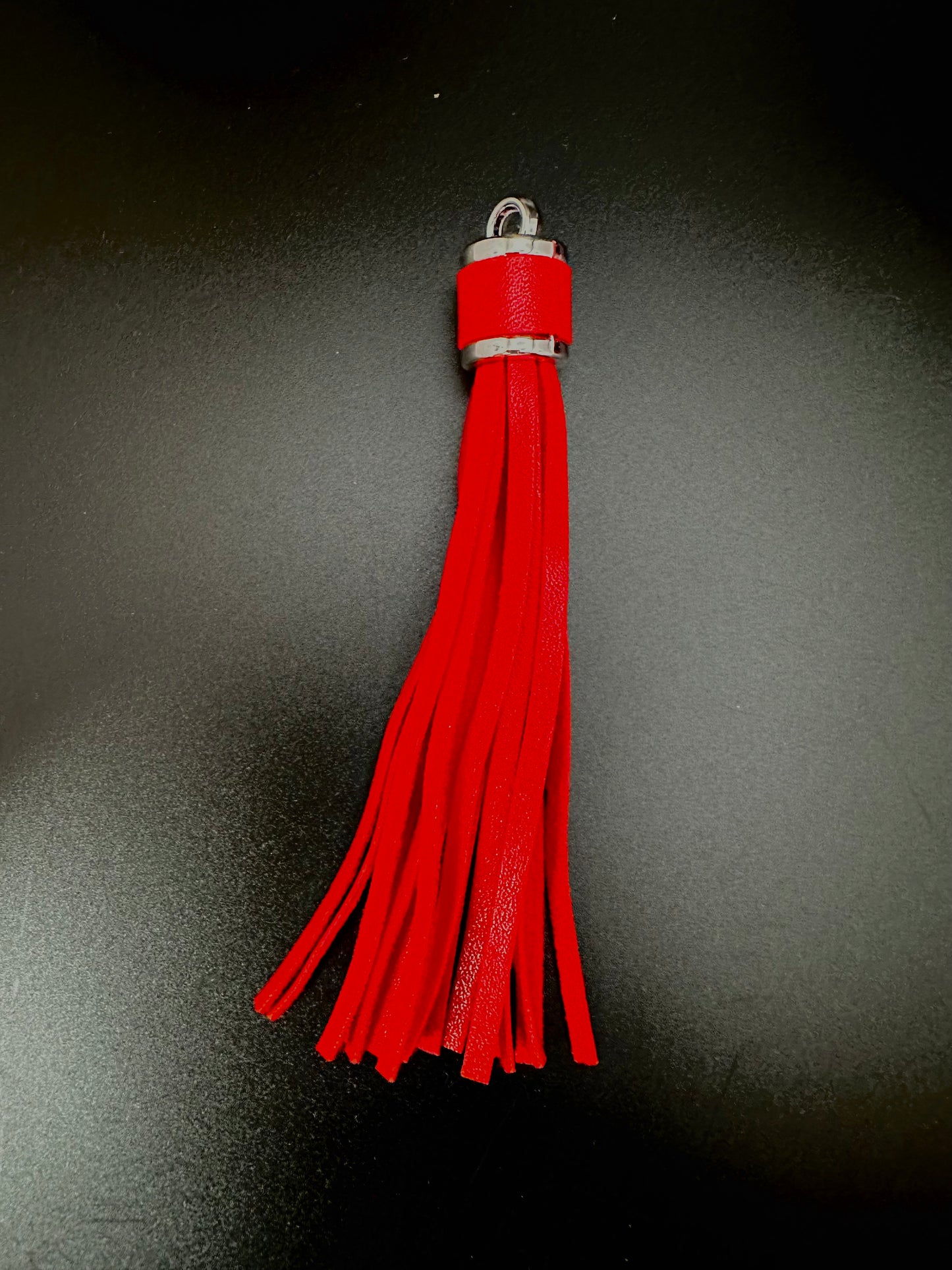 4” Leather Tassels, Scarlet