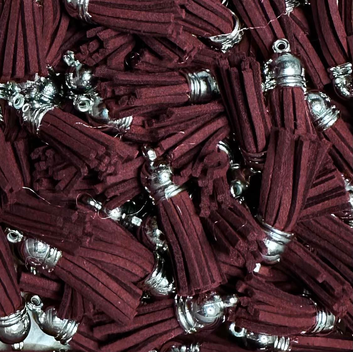 Leather Tassels, Bordeaux