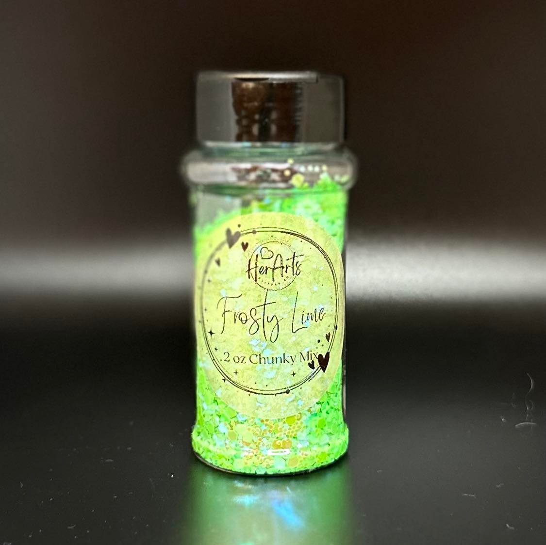 Frosty Lime Luminous Color Shifting Chunky Mix Glitter