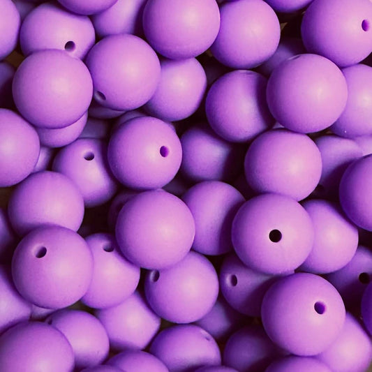 15 mm Silicone Bead, Lavender