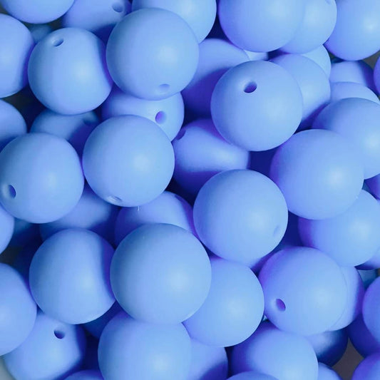 15 mm Silicone Bead, Periwinkle