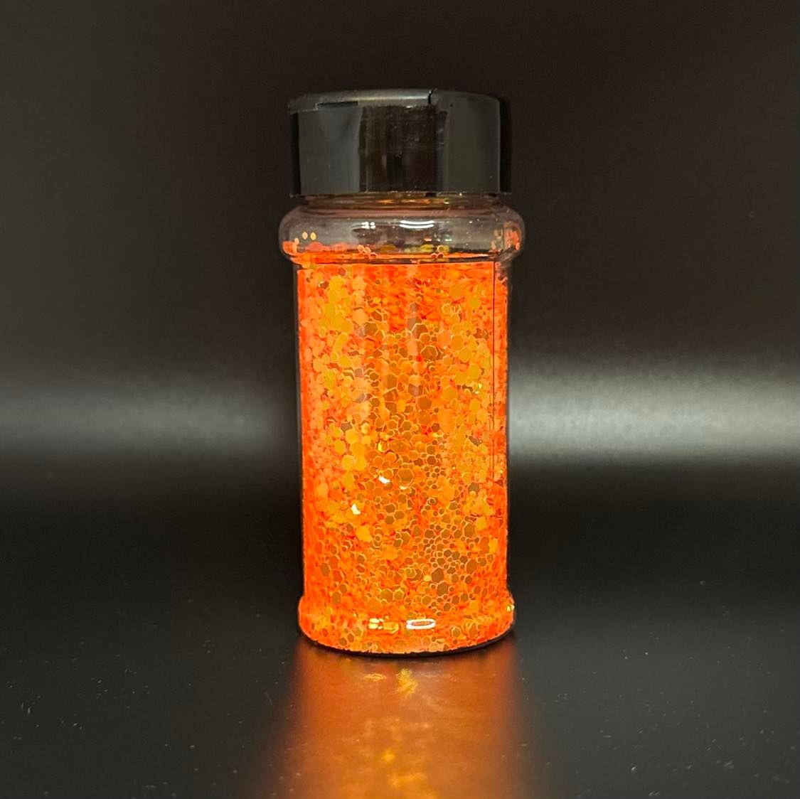 Vibrant Orange Luminous Glow Chunky Mix Glitter