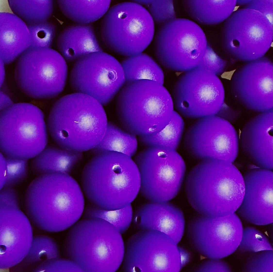 15 mm Silicone Bead, Violet